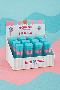 APONTADOR PLÁSTICO C/ DEPÓSITO E BORRACHA - TUTTI-FRUTTI