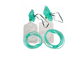 Máscara de Oxigênio Pediátrico de Alta Concentração C/ Balão Reservatório 600mL - Descarpack