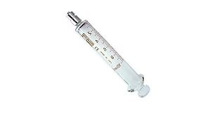 Seringa de Vidro Neutro 20ml Bico Metal Luer Lock - Art Glass