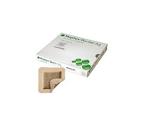 Curativo 10cm x 10cm Cobertura de Espuma C/ Prata Mepilex Border AG Un - Molnlycke