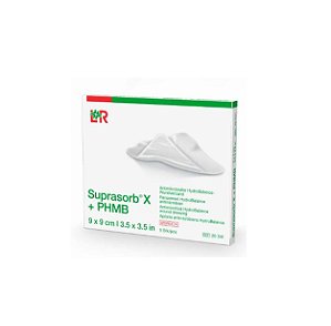 Curativo Cobertura Antimicrobiana 9cmx9cm Suprasorb X + PHMB - Lohmann & Rauscher