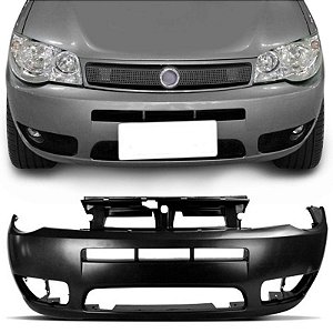 Parachoque Dianteiro Palio G3 2004 a 2011 Siena Palio Weekend G3 2005 a 2008 Preto Liso Furo Milha