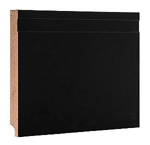 Rodapé 15 Cm em MDF Preto com Friso (Barra com 2,16ml)