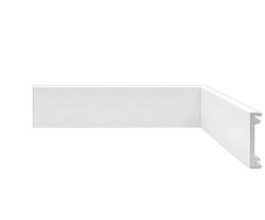 Rodapé Poliestireno Slim Branco 10cm (Barra 10x100x2250mm)