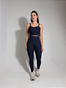 Conjunto Fitness Linha Paris Top + Legging – Preto