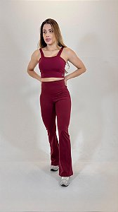Calça Flare Bordo linha Dance cós alto ZERO transparência