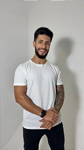 Camiseta Masculina Texturizada - Cor Off White