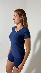 Baby look Poliamida UV - azul marinho