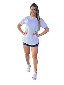 Camiseta Long Dry Fit - Branca