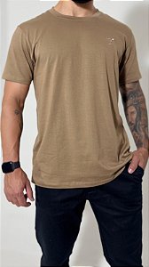 Camiseta Masculina Malha Peruana Capuccino