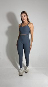 Top Cropped Linha Paris - Cor Grafite
