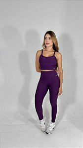 Conjunto Fitness Linha Paris Top + Legging – Black Berry