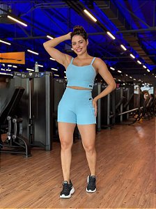 Shorts Fitness Linha Paris com Bolso – Sky Blue
