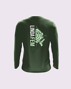 Camiseta Térmica Manga Longa Verde Militar