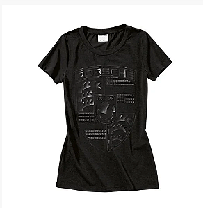 T-shirt feminina, escudo Porsche