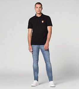Camisa polo masculina, emblema Porsche