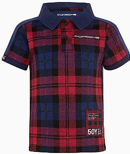 CAMISA POLO INFANTIL VERMELHA XADREZ ( 8-10 anos )