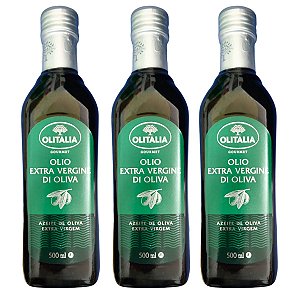 3 Azeite Extra Virgem Olitália Gourmet Italiano 500ml.