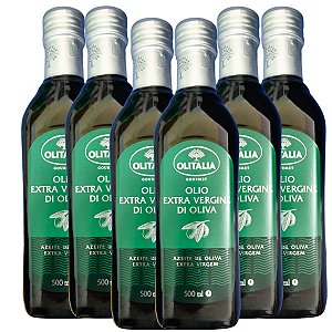 6 Azeite Extra Virgem Olitália Gourmet Italiano 500ml.