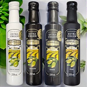 Kit 4 Azeites Extra Virgem Prosperato Premiados 250ml.