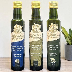 Trio de Azeites Estância das Oliveiras 250ml Premidos