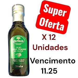 12 Azeite Extra Virgem Olitália Gourmet Italiano 250ml.