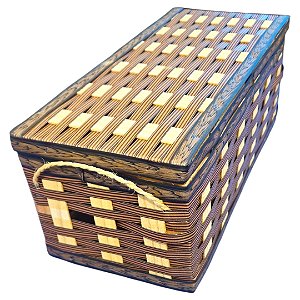 Cesta Artesanal em Palha Sintética com Palha 36 x 15 cms Individual