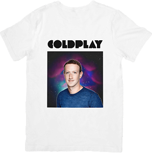 Camisa Coldplay Mark Zuckeberg
