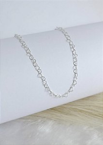 Colar Elo corações 45cm