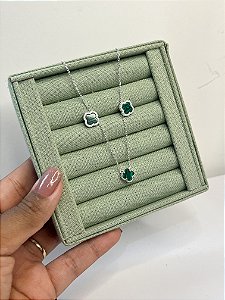 Conjunto Colar e Brinco Trevo Amalequita