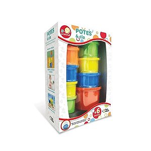 Brinquedo Educativo Bebê Pedagógico Empilhar Potes