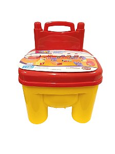 Cadeira Infantil Bloco De Montar Educativo 26 Peças MK416