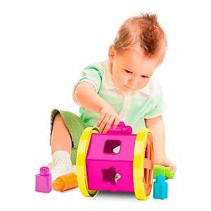 Brinquedo Roda Educativa Viva Brincar Rosa Dismat Mk448