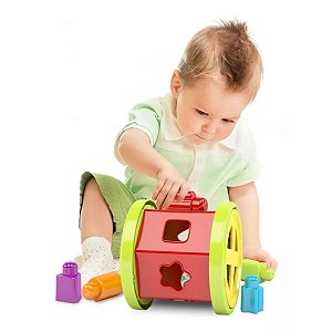 Brinquedo P/ Bebê Roda Educativo Lúdico 6 Peças Dismat MK447