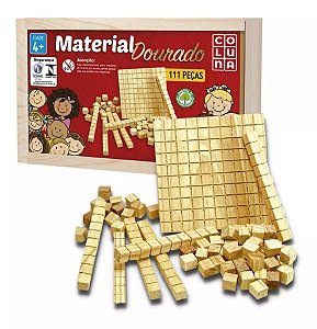 Material Dourado Completo 111 Peças Educativo Pedagógico