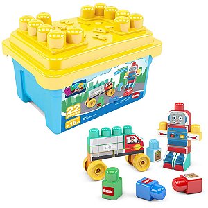 Blocos De Montar Blocolândia Box Robô 22 Peças Dismat MK407