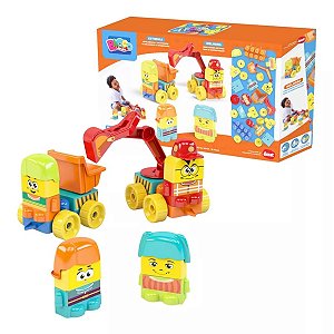 Blocos de Montar Infantil 27 Peças Blocolândia Dismat MK428
