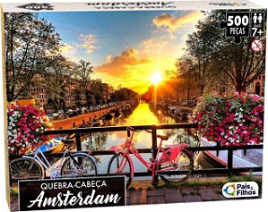 Quebra Cabeça Amsterdam 500 Peças Brinquedo Criança Adulto