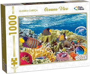 Quebra Cabeça 1000 Peças Oceano Vivo Mar Peixes Corais