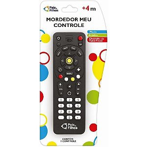 Mordedor Infantil Macio Para Bebê Controle Remoto TV Preto