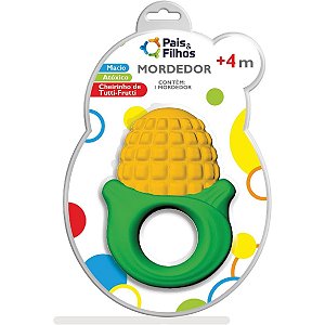 Brinquedo Mordedor Formato Milho Macio Bebê Alivio Dentição