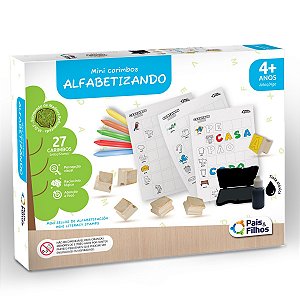Mini Carimbos Educativos Alfabetizando - Pais E Filhos