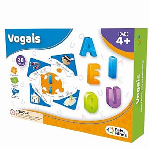 Jogo Educativo De Encaixar Vogais 30 peças Atividades