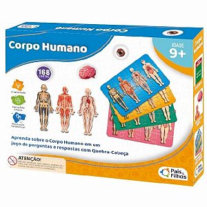 Jogo Infantil Quebra Cabeca Cartas Corpo Humano Crianca