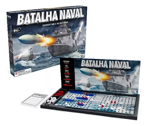 Jogo Batalha Naval Brinquedo Tabuleiro Pais e Filhos