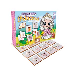 Jogo Da Memoria Princesas 40 Pecas Em Madeira Coluna