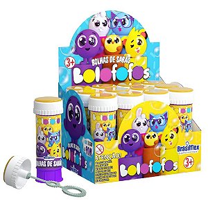 Kit 12x Tubos 60ml Bolha de Sabão Bolofofos Brasilfex