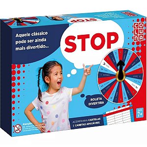 Jogo Stop Roleta Divertida Cartelas E Canetas Apagaveis