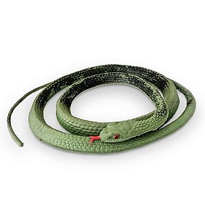 Cobra Realista Serpente Enrolada Brinquedo Borracha