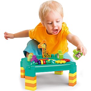 Mesa Infantil Relogio Blocos De Montar Para Bebês E Crianças MK383
